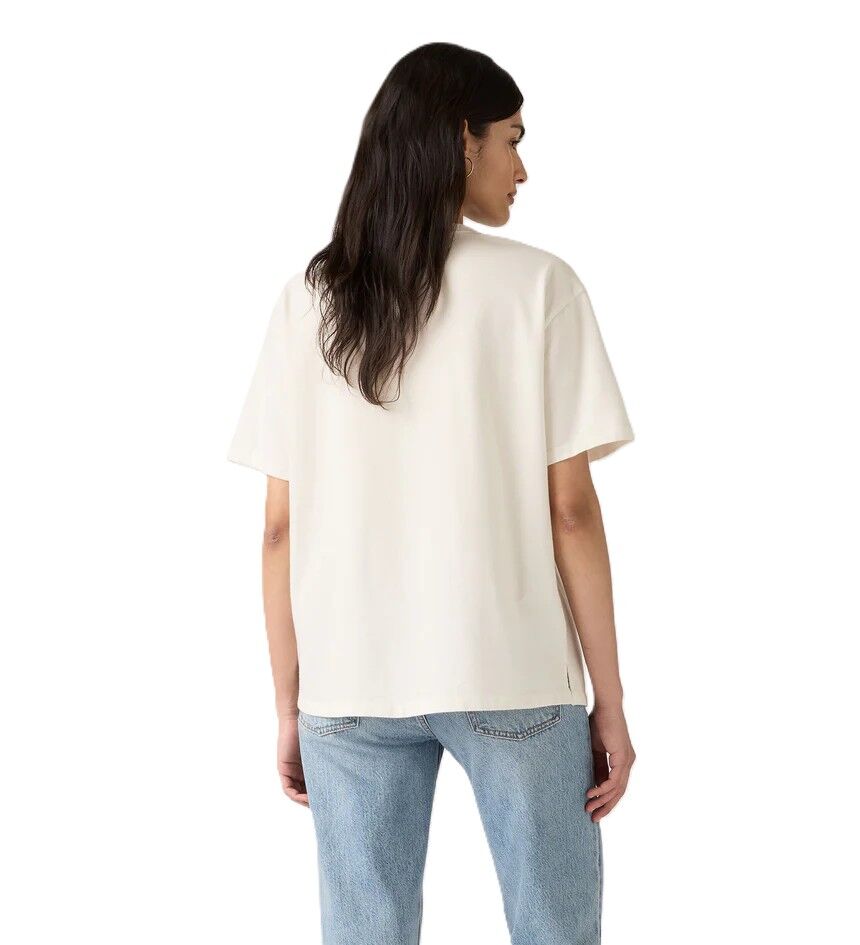 Levi's Womens Cowboy Boot and Hat S/S Tabor Tee (001MX-0007) Egret