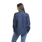 Wrangler | Classics Womens Snap Western Shirt (W/091067/A97) Indigo Rinse [SD]