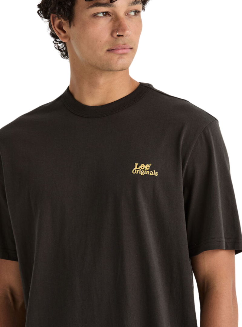 Lee Originals Mens Original Relaxed S/S Tee (L/062520/082) Worn Black [SD]