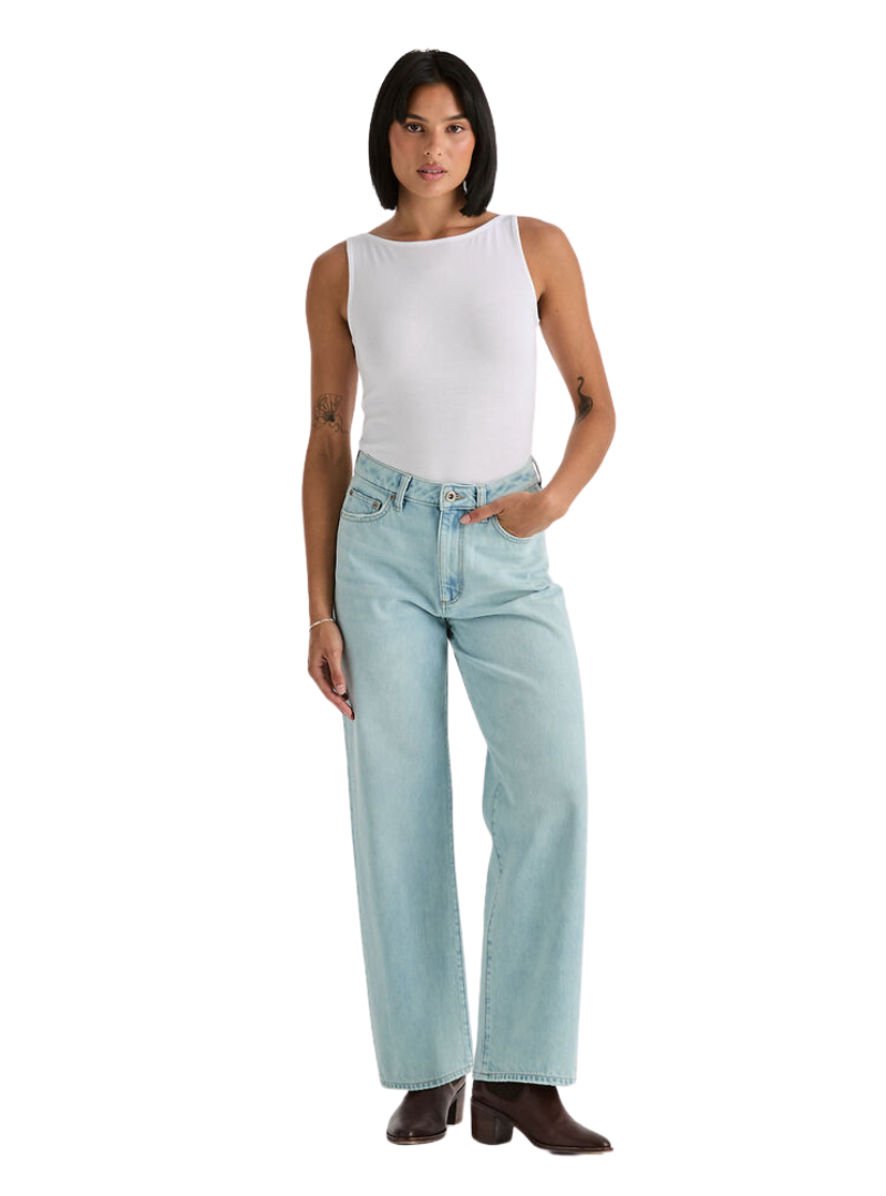Lee Originals Womens High Wide Leg Jeans (L/067400/MR8) Soft Blue [SD]