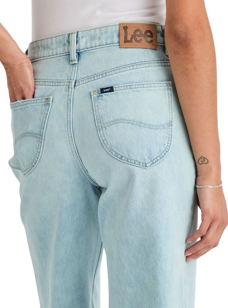 Lee Originals Womens High Wide Leg Jeans (L/067400/MR8) Soft Blue [SD]