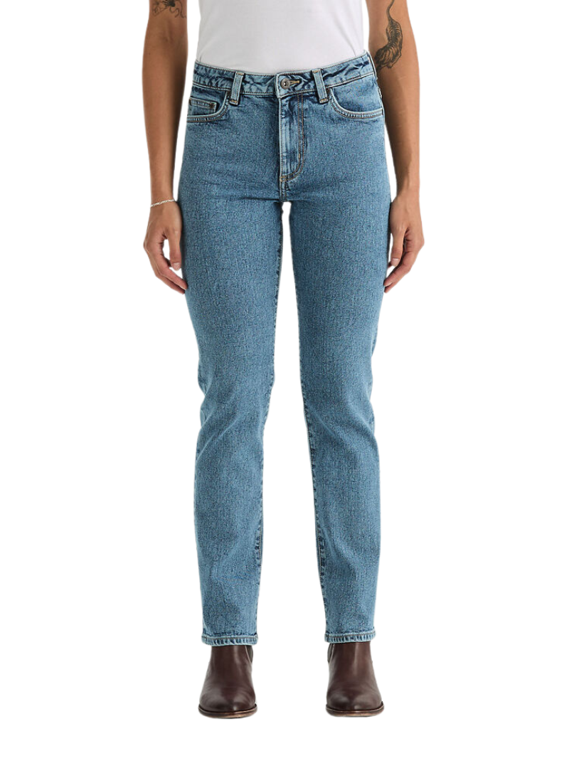 Lee Originals Womens Mid Straight Jeans (L/067398/481) Blue Stone [SD]