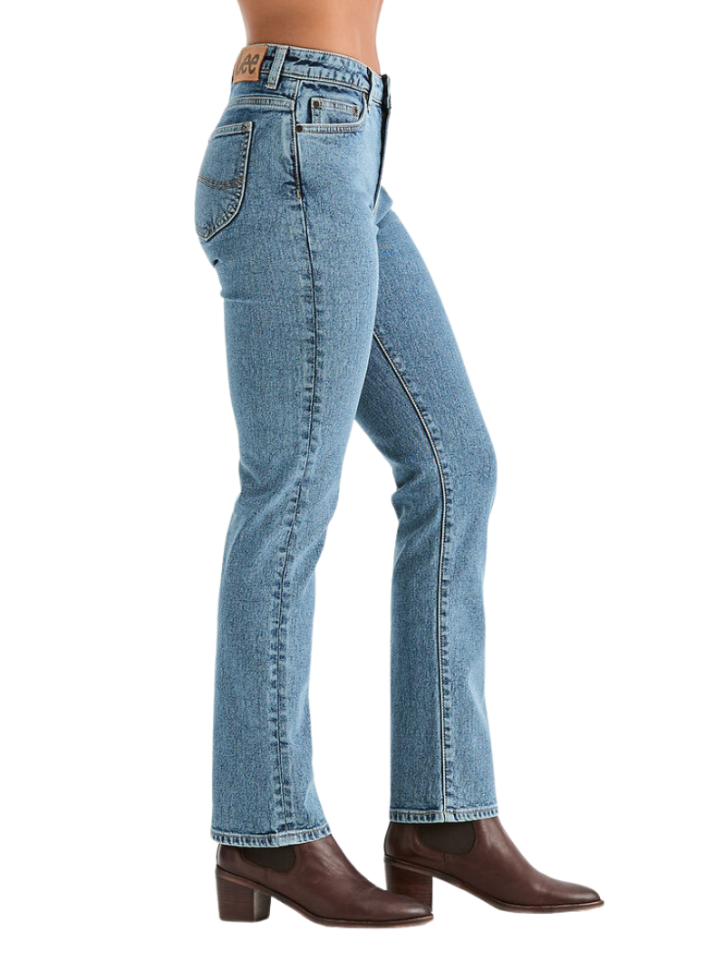 Lee Originals Womens Mid Straight Jeans (L/067398/481) Blue Stone [SD]