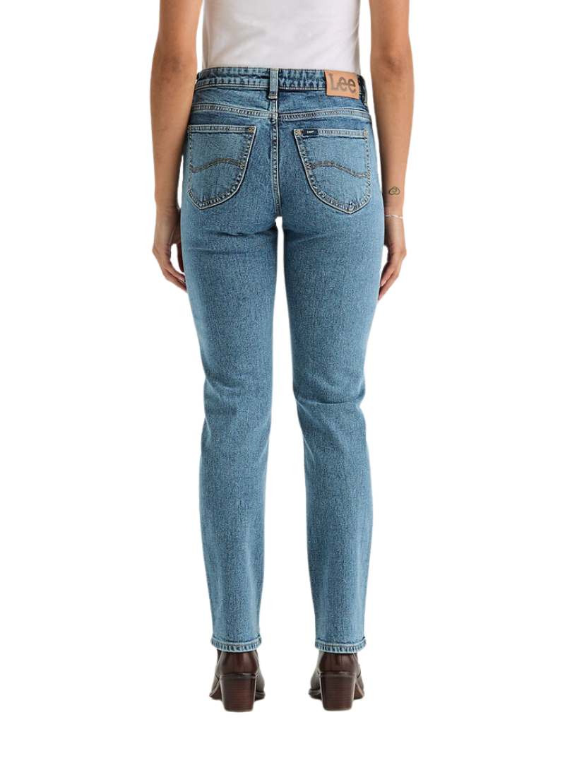 Lee Originals Womens Mid Straight Jeans (L/067398/481) Blue Stone [SD]