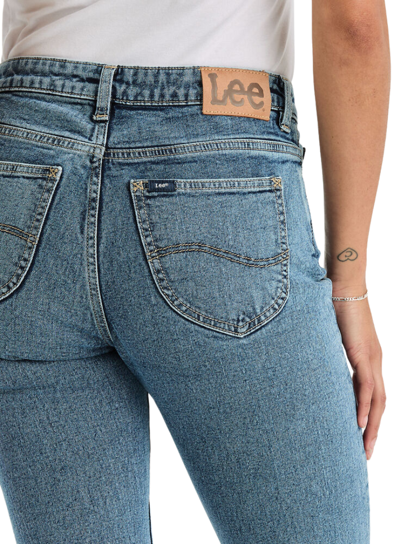 Lee Originals Womens Mid Straight Jeans (L/067398/481) Blue Stone [SD]
