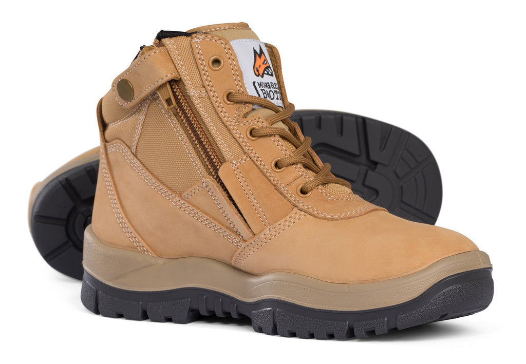 Mongrel Zip Sider Safety Boots (261050) Wheat