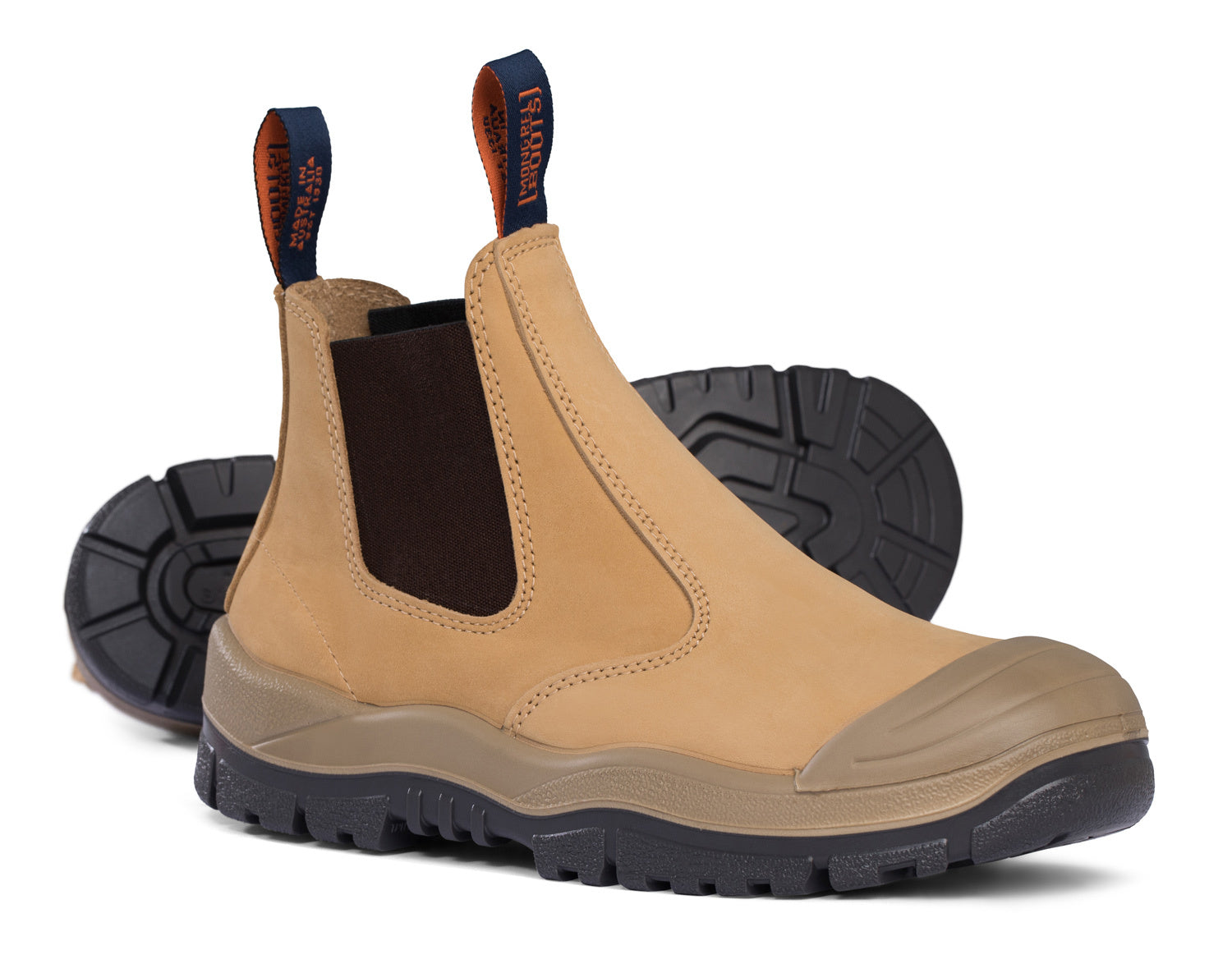 Mongrel Elastic Sided Safety Boots w/ Scuff Cap (440050) Wheat