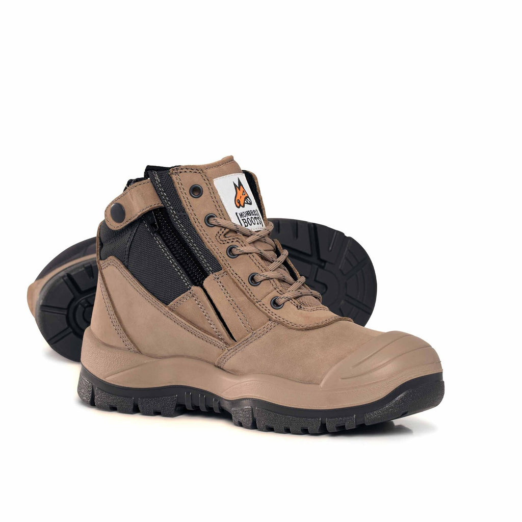 Mongrel Zip Sider Safety Boot w/ Scuff Cap (461060) Stone