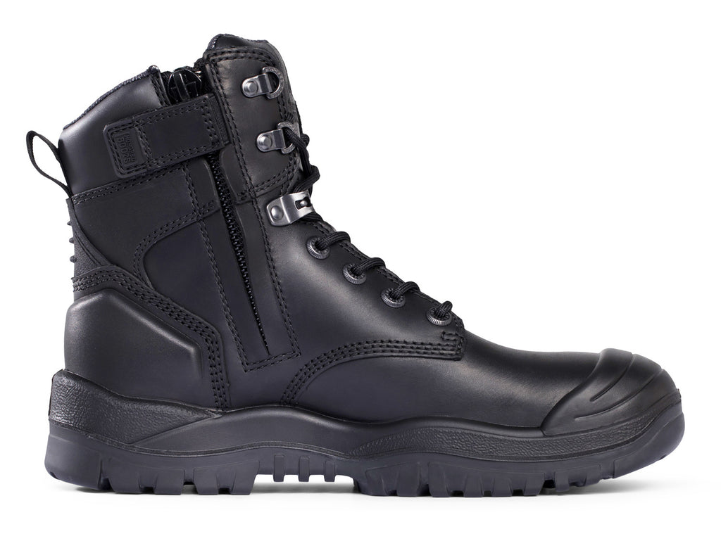 Mongrel High Leg Zip Sider Safety Boots w/ Scuff Cap (561020) Black