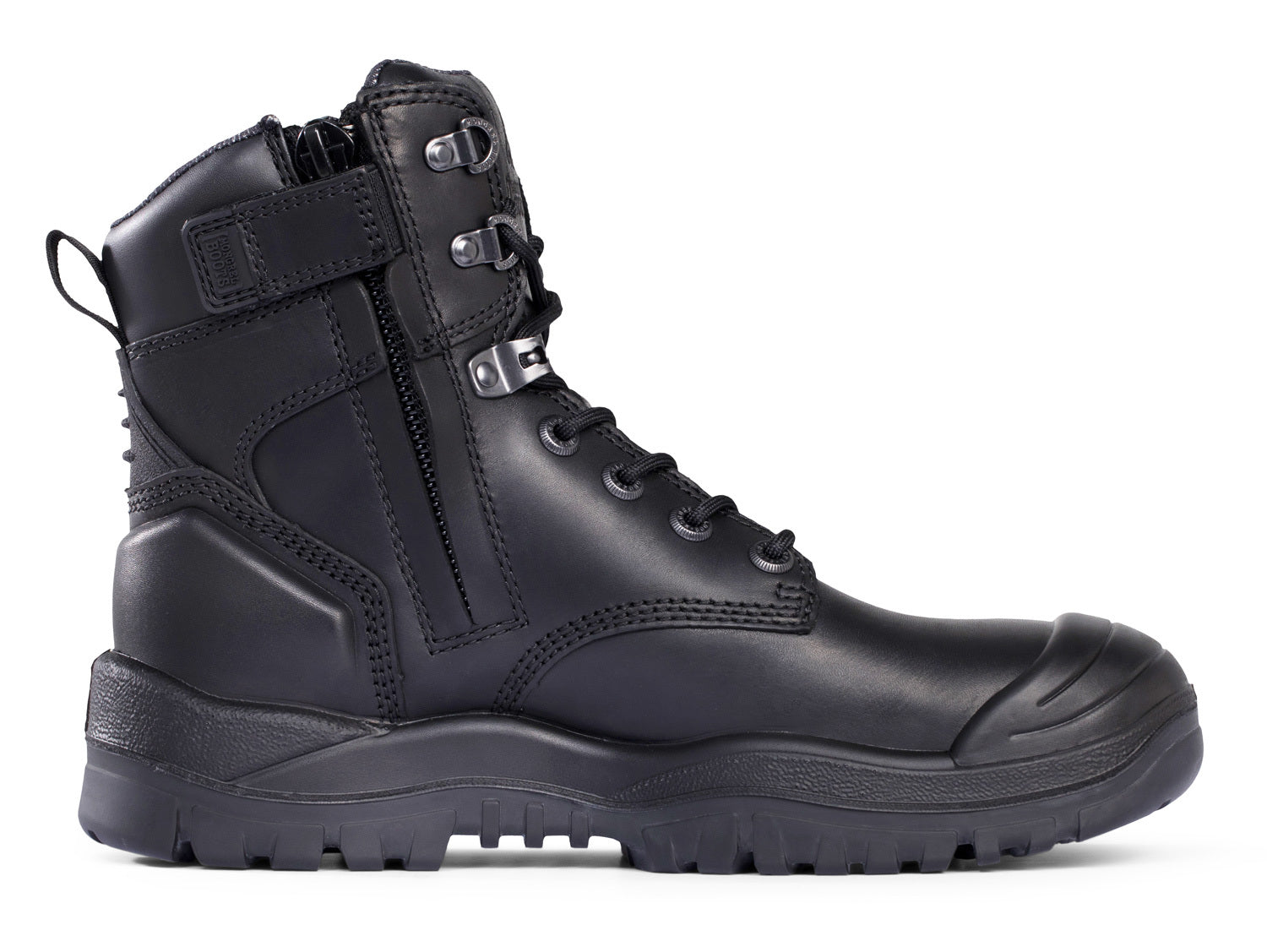 Mongrel High Leg Zip Sider Safety Boots w/ Scuff Cap (561020) Black