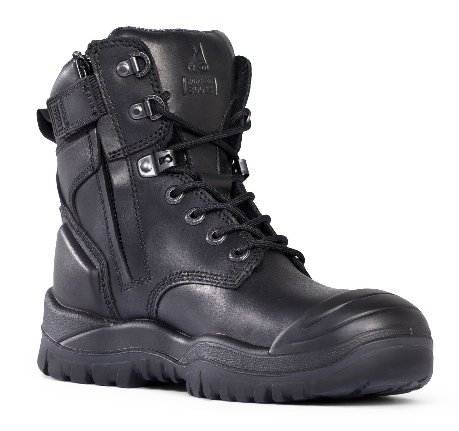 Mongrel High Leg Zip Sider Safety Boots w/ Scuff Cap (561020) Black