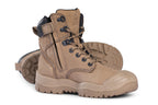 Mongrel High Leg Zip Sider Safety Boots w/ Scuff Cap (561060) Stone