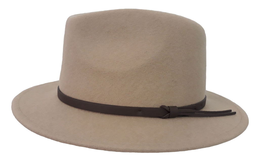 Statesman Bradbury Wool Felt Traveller Hat (M00048BS) Sand