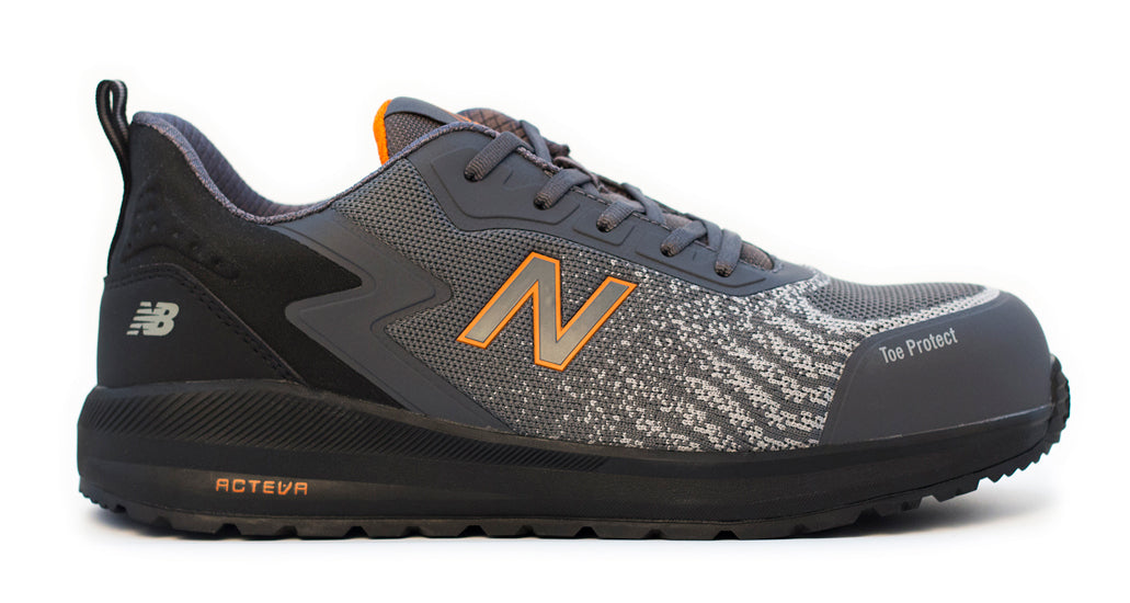 New Balance Mens Speedware Composite Toe Shoes (MIDSPWR) Grey/Orange