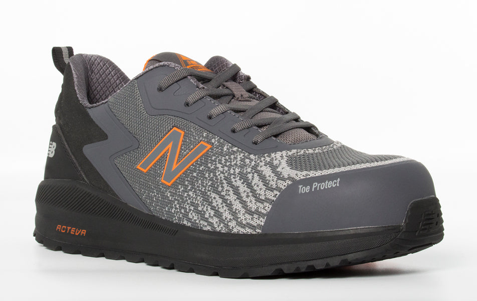 New Balance Mens Speedware Composite Toe Shoes (MIDSPWR) Grey/Orange