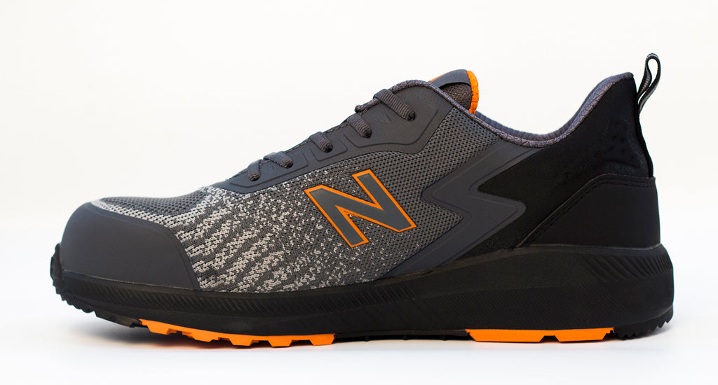 New Balance Mens Speedware Composite Toe Shoes (MIDSPWR) Grey/Orange