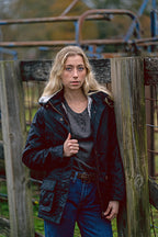 Outback Trading Womens Adelaide Oilskin Jacket (2185) Black  [SD]