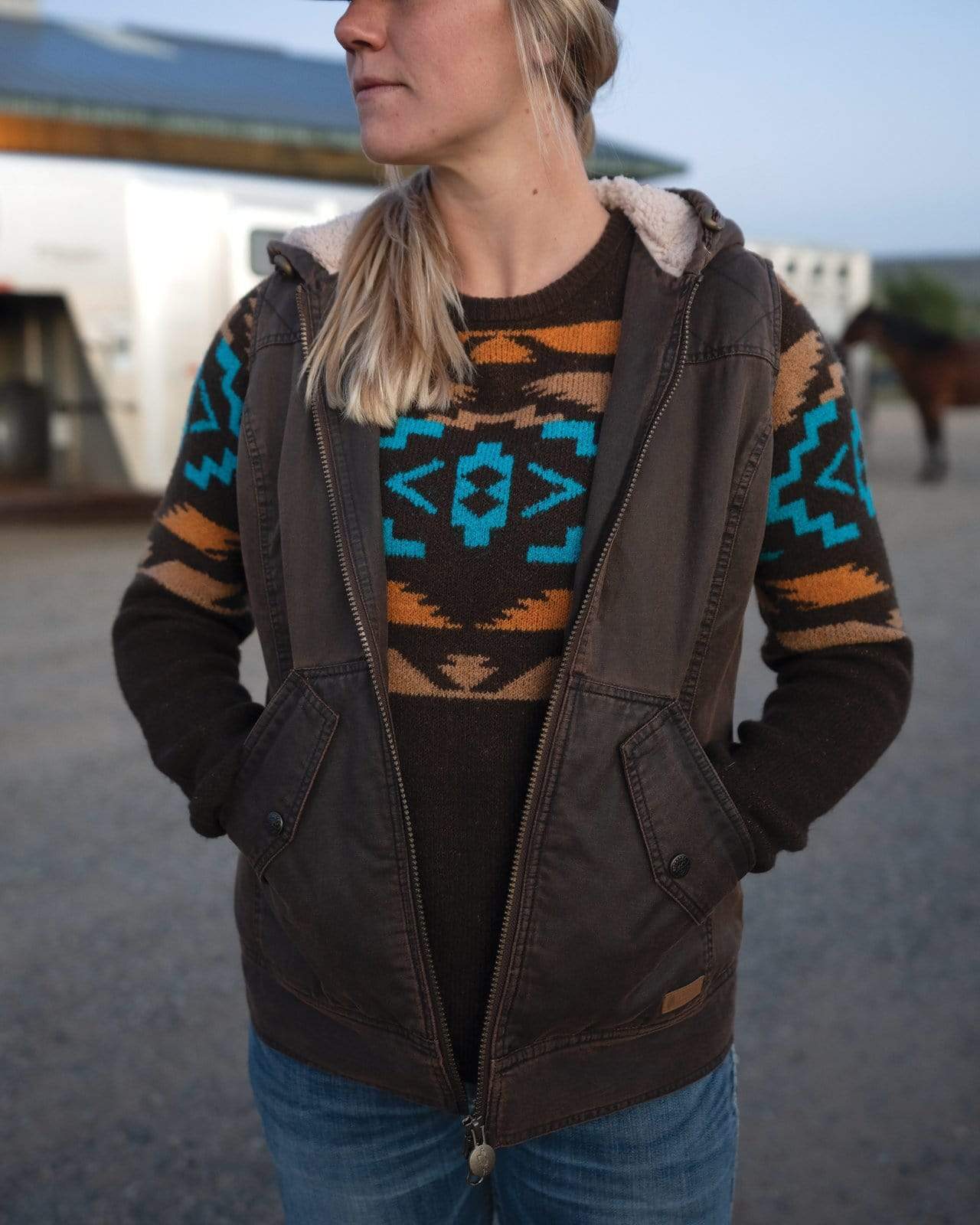 Outback Trading Womens Heidi Vest (29678) Brown 