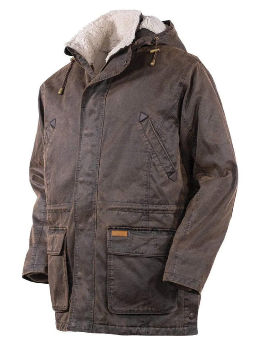 Outback Trading Mens Nolan Oilskin Jacket (29739) Brown [GD]