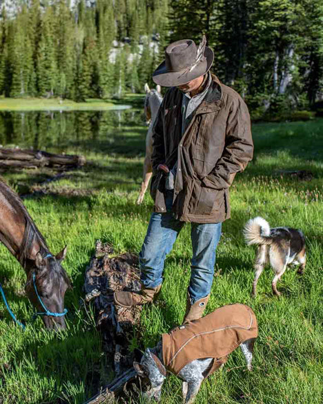 Outback Trading Mens Deer Hunter Oilskin Jacket (2180) Bronze 