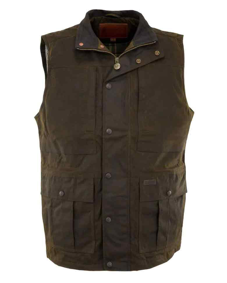 Outback Trading Mens Deer Hunter Oilskin Vest (2049) Bronze 