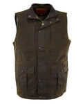 Outback Trading Mens Deer Hunter Oilskin Vest (2049) Bronze 