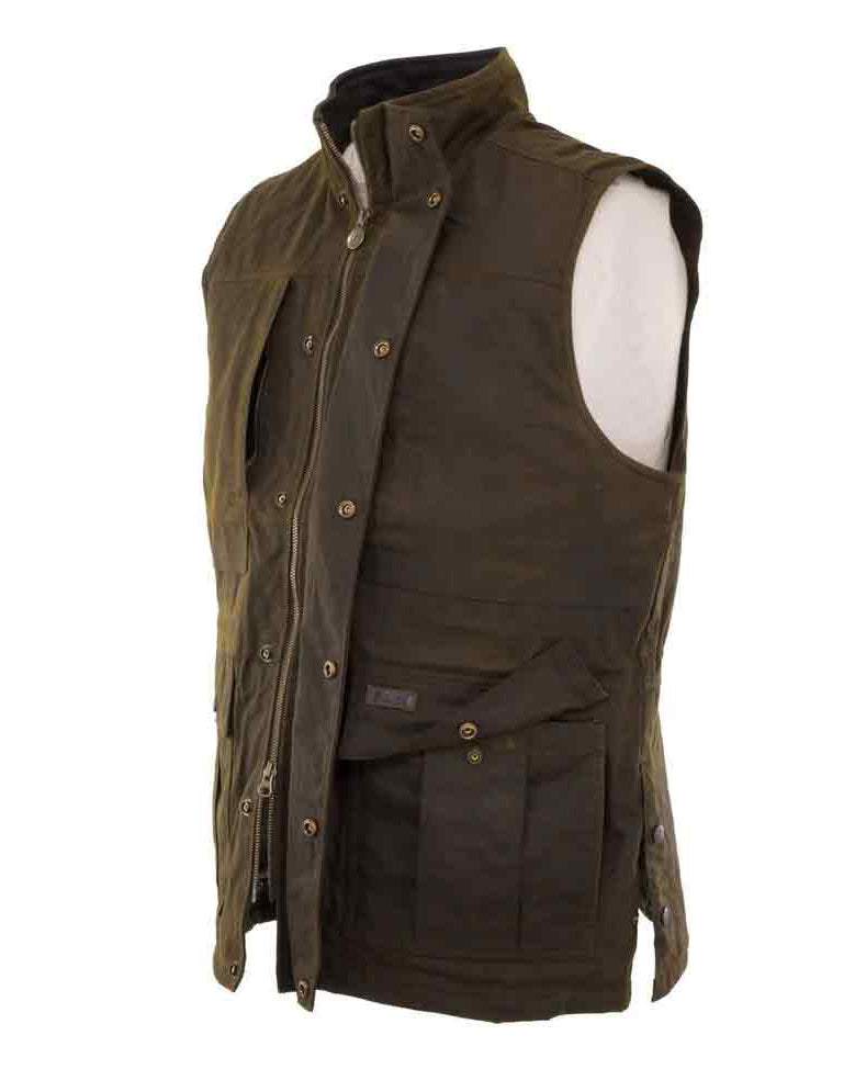 Outback Trading Mens Deer Hunter Oilskin Vest (2049) Bronze 