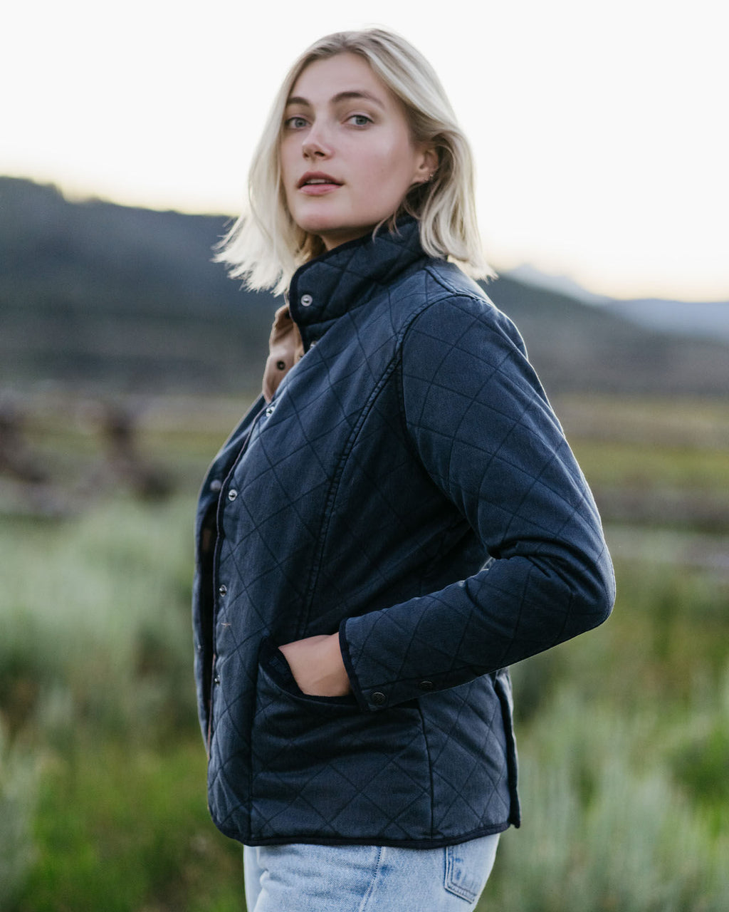 Outback Trading Womens Canyonland Barn Jacket (29860) Navy [SD]