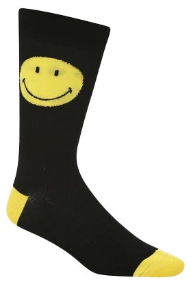 Bamboozld Mens Smiley Happy Feet Bamboo Socks (BBS22SMILEYHAPPYFEETK) Black [SD]