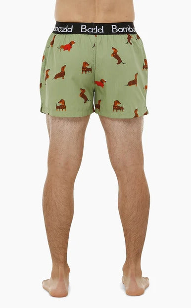 Bamboozld Mens Weiner Bamboo Boxer Shorts (BBW22UBSWEINER) Sage
