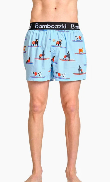 Bamboozld Mens Cowabunga Bamboo Boxer Shorts (BBS22UBSCOWABUNGA) Blue [SD]