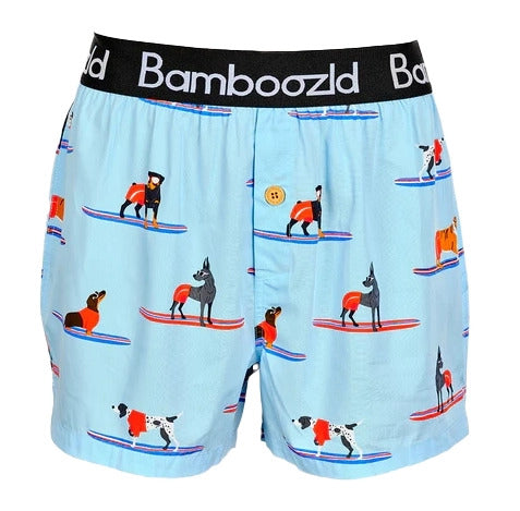Bamboozld Mens Cowabunga Bamboo Boxer Shorts (BBS22UBSCOWABUNGA) Blue [SD]