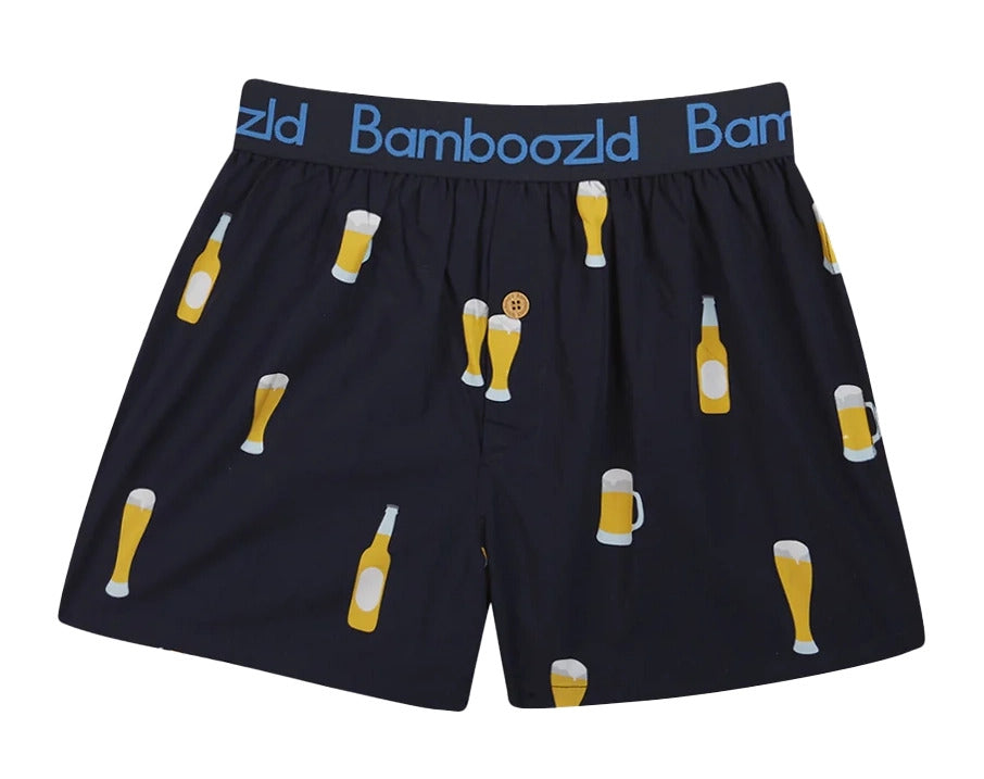 Bamboozld Mens Beer Bamboo Boxer Shorts (BBW21UBSBEER) Navy