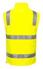 Portwest Mens Chassis Softshell Jacket 2 in 1 (K8074YNR) Yellow/Navy  [GD]