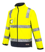 Portwest Mens Chassis Softshell Jacket 2 in 1 (K8074YNR) Yellow/Navy  [GD]