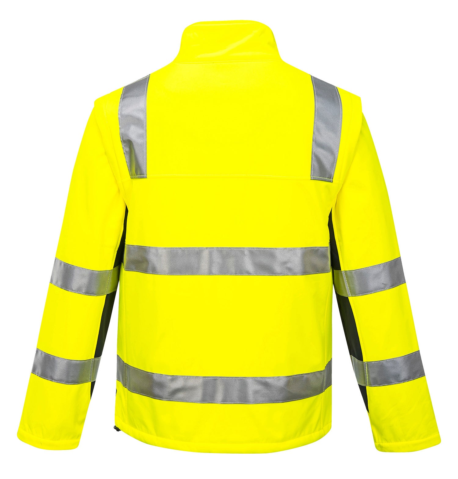 Portwest Mens Chassis Softshell Jacket 2 in 1 (K8074YNR) Yellow/Navy  [GD]