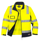 Portwest Mens Chassis Softshell Jacket 2 in 1 (K8074YNR) Yellow/Navy  [GD]