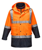 Portwest Mens Hi Vis 4 in 1 Jacket (MJ881ONR) Orange/Navy  [GD]