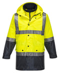Portwest Mens Hi Vis 4 in 1 Jacket (MJ881YNR) Yellow/Navy  [GD]