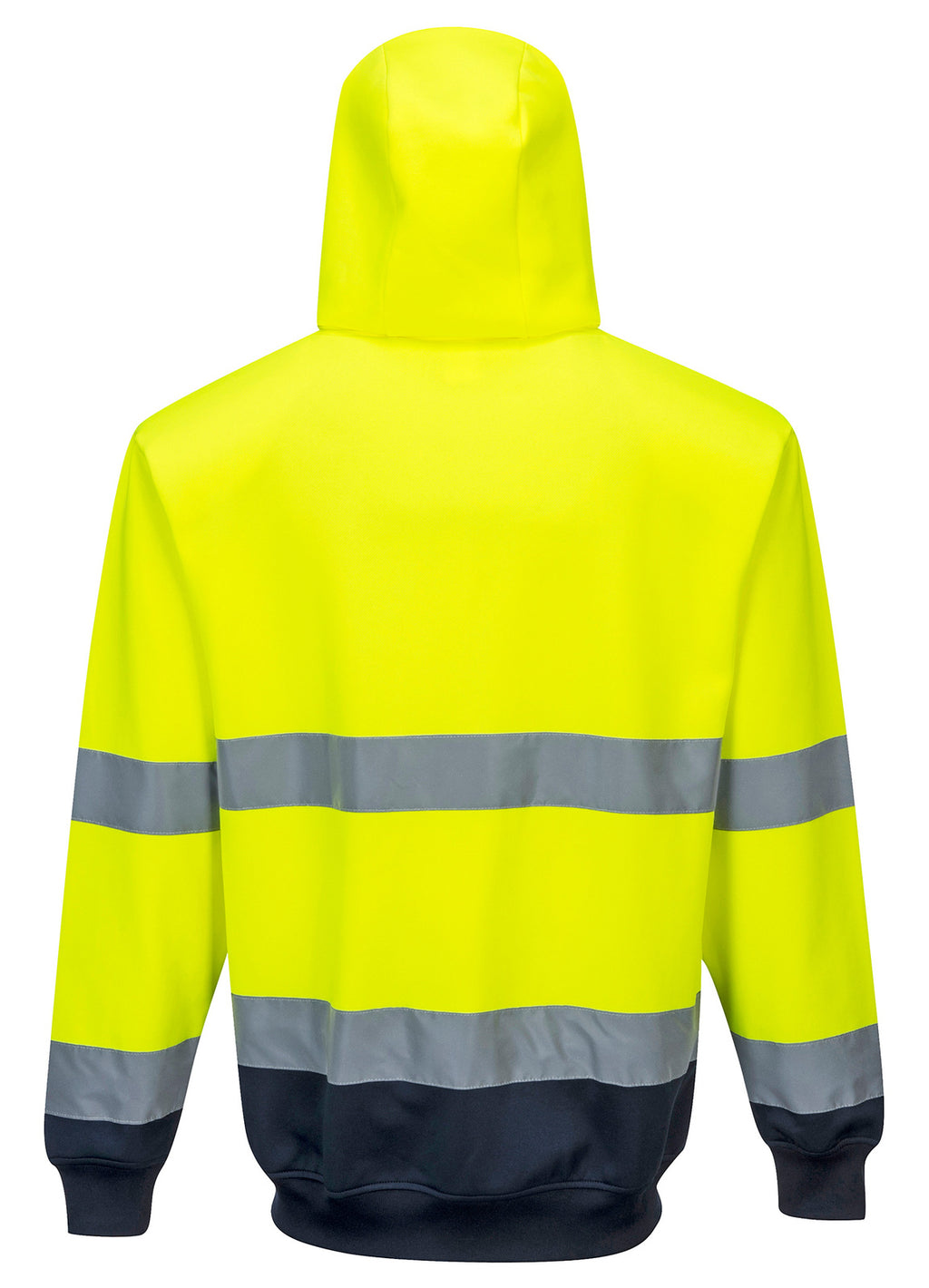 Portwest Mens Hi Vis 2-Tone Zip Front Hoodie (B317YNR) Yellow/Navy [AD]