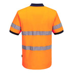 Portwest Mens Hi Vis Taped Contrast Polo (MP410) Orange/Navy