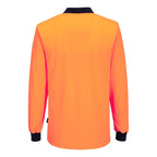 Portwest Mens Hi Vis Cotton Comfort Contrast L/S Shirt (MP414) Orange/Navy