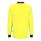 Portwest Mens Hi Vis Cotton Comfort Contrast L/S Shirt (MP414) Yellow/Navy