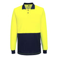 Portwest Mens Hi Vis Cotton Comfort Contrast L/S Shirt (MP414) Yellow/Navy