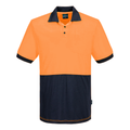 Portwest Mens Hi Vis Contrast Polo (MP610) Orange/Navy