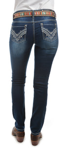 Pure Western Womens Harlee Skinny Leg Jeans - 32 Leg (PCP2201018) Indigo [SD]