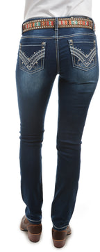 Pure Western Womens Harlee Skinny Leg Jeans - 32 Leg (PCP2201018) Indigo [SD]