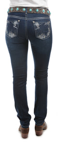 Pure Western Womens Jasmine Skinny Jeans - 32 Leg (PCP2206156) Midnight [SD]