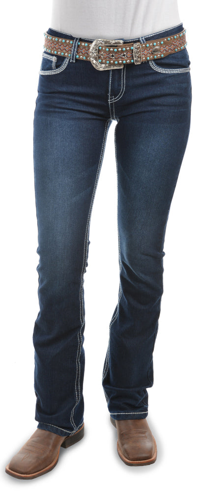 Pure Western Womens Hannah Bootcut Jeans - 32 Leg - 32 Leg (PCP2211119) Midnight 
