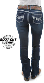 Pure Western Womens Hannah Bootcut Jeans - 32 Leg - 32 Leg (PCP2211119) Midnight 
